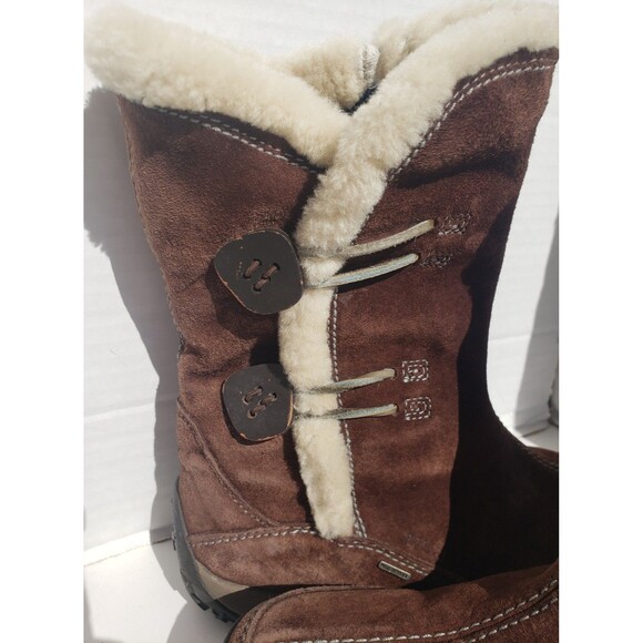 MERRELL SPIRIT TIBET YARRA CHESTNUT Polartec Winter Pull On Boots Women's Size 9 - Picture 2 of 16